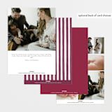 "Gibson" - Birth Announcements in Berry by Pati Cascino - Back of Card Options