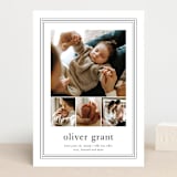 "Classy frame" - Birth Announcements in Cotton by Stacey Meacham - Front