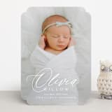 "Serenity" - Birth Announcements in Cloud by Everett Paper Goods - Front