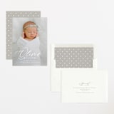 "Serenity" - Birth Announcements in Cloud by Everett Paper Goods - Assembled