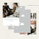 "Floating clouds" - Birth Announcements in Raincloud by letterfix - Back of Card Options