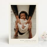 "Simple Photo" - Birth Announcements in Almond by Brianne Larsen - Front