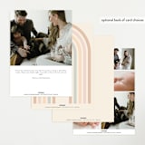 "Mod Rainbow Arch" - Birth Announcements in Taupe by Ashley Iwafuchi - Back of Card Options