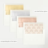 "Mod Rainbow Arch" - Birth Announcements in Taupe by Ashley Iwafuchi - Envelope Liner Options