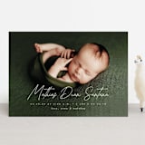 "Simplest Script" - Birth Announcements in Clay by Erica Krystek - Front