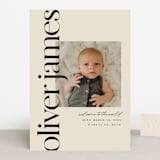 "Editorial" - Birth Announcements in Cream by Ellen Schlegelmilch - Front