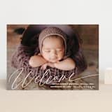 "Swoop" - Birth Announcements in Cloud by Jackie Crawford - Front