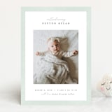 "Story" - Birth Announcements in Sea Salt by Pixel and Hank - Front