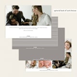 "Typographic Mix" - Birth Announcements in Snow by Michelle Taylor - Back of Card Options