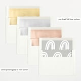 "Corner Hello" - Birth Announcements in Midnight by Jackie Crawford - Envelope Liner Options