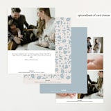 "Quirky Hello" - Birth Announcements in Powder Blue by Alethea and Ruth - Back of Card Options