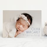 "Sweetly modern" - Birth Announcements in Denim by Lisa Assenmacher - Front