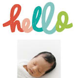 "hello doodle" - Birth Announcements in Dream by Stephanie Hawkes - Detail
