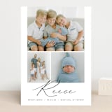 "Script Look" - Birth Announcements in Ink by Carolyn MacLaren - Front
