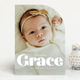 "name" - Birth Announcements in Pearl by Lori Wemple - Front