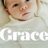 "name" - Birth Announcements in Pearl by Lori Wemple - Detail