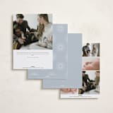 "Color Block" - Birth Announcements in Bluebell by Vanessa Doyle - Back of Card Options