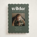 "Big Type" - Birth Announcements in Forest by Kristen Knechtel - Front