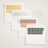 "Big Type" - Birth Announcements in Forest by Kristen Knechtel - Envelope Liner Options