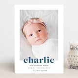 "Bold Nickname" - Birth Announcements in Bluebird by Shirley Lin Schneider - Front