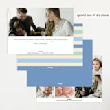 "Colorful Stats" - Birth Announcements in Aqua by Baumbirdy - Back of Card Options