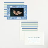 "Colorful Stats" - Birth Announcements in Aqua by Baumbirdy - Assembled