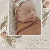 "Boho Bouquet" - Birth Announcements in Rose by Joanna Griffin - Detail