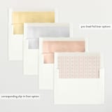 "Prim" - Birth Announcements in Petal by Melissa Egan of Pistols - Envelope Liner Options