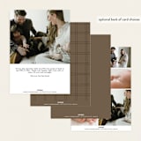 "Rustic" - Birth Announcements in Chestnut by Ekko Studio - Back of Card Options