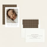 "Rustic" - Birth Announcements in Chestnut by Ekko Studio - Assembled