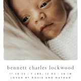 "Rustic" - Birth Announcements in Chestnut by Ekko Studio - Detail