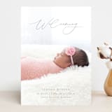 "Delightful Welcome" - Birth Announcements in Gravel by Olivia Raufman - Front