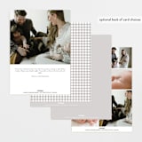 "Delightful Welcome" - Birth Announcements in Gravel by Olivia Raufman - Back of Card Options