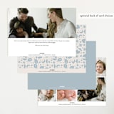 "Quirky Hello" - Birth Announcements in Powder Blue by Alethea and Ruth - Back of Card Options