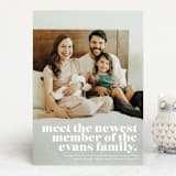 "NEWEST" - Birth Announcements in Cloud by Lori Wemple - Front