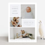 "Love Multiplies" - Birth Announcements in Dusty Blue by Julie Murray - Front