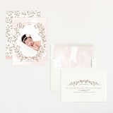 "Sweet Floral Vine" - Birth Announcements in Blush by Susan Moyal - Assembled