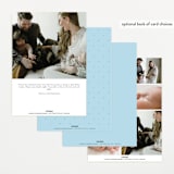 "Modern striped frame" - Birth Announcements in Powder Blue by Jackie Crawford - Back of Card Options