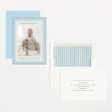 "Modern striped frame" - Birth Announcements in Powder Blue by Jackie Crawford - Assembled