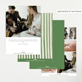 "Vintage Stripes" - Birth Announcements in Candy Apple by Teju Reval - Back of Card Options