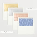"Festive Monogram" - Birth Announcements in Frost by Corinne Malesic - Envelope Liner Options