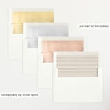 "Happy Overlay" - Birth Announcements in Linen by Kelly Schmidt - Envelope Liner Options