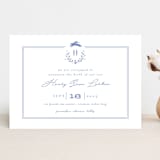 "Classic Baby Monogram" - Birth Announcements in Cobalt Blue by Susan Brown - Front