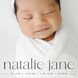 "Announcing Baby" - Birth Announcements in Onyx by Erin Deegan - Detail
