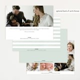 "Story" - Birth Announcements in Sea Salt by Pixel and Hank - Back of Card Options