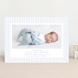 "Pinstripe Frame" - Birth Announcements in Sky by Jennifer Holbrook - Front