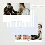 "Pinstripe Frame" - Birth Announcements in Sky by Jennifer Holbrook - Back of Card Options