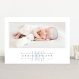 "Classic Monogram" - Birth Announcements in Sky by Erin Hodges - Front
