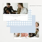 "Classic Monogram" - Birth Announcements in Sky by Erin Hodges - Back of Card Options