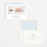 "Classic Monogram" - Birth Announcements in Sky by Erin Hodges - Assembled